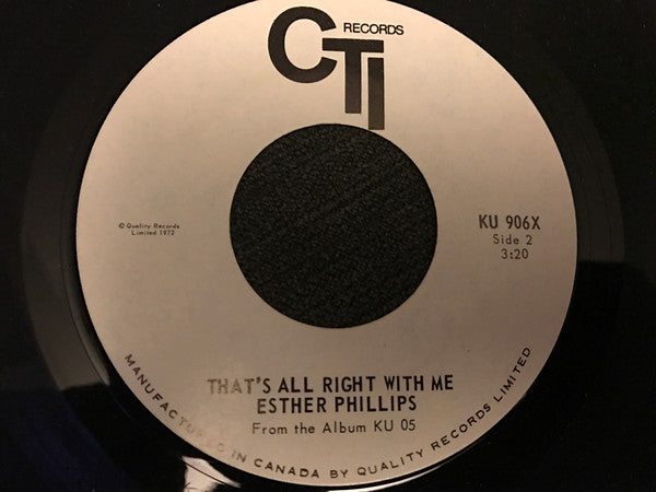 Esther Phillips : Baby, I'm For Real (7", Promo)