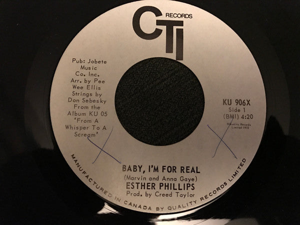 Esther Phillips : Baby, I'm For Real (7", Promo)