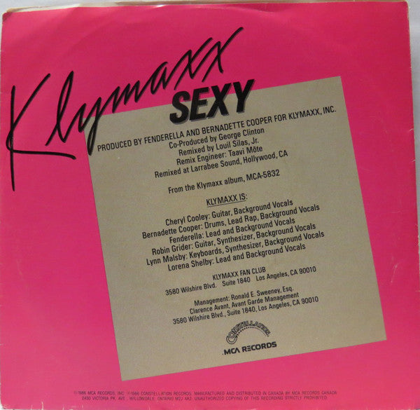 Klymaxx : Sexy (7", Single)