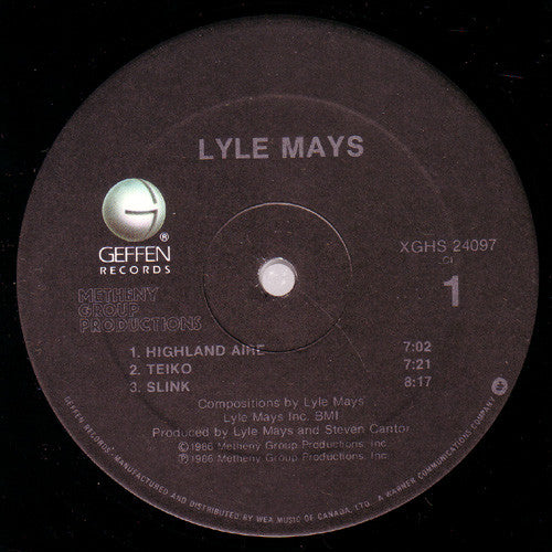 Lyle Mays : Lyle Mays (LP, Album)