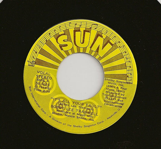 Bobby Lee Trammell : It's All Your Fault / Jenny Lee (7", Single)