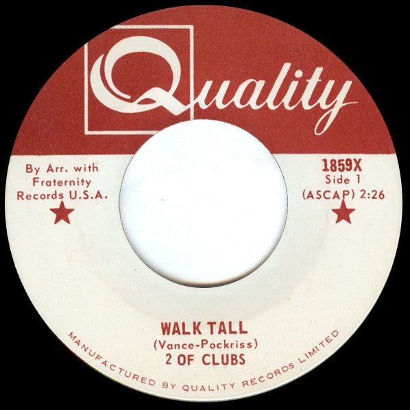2 Of Clubs : Walk Tall (7", Single)