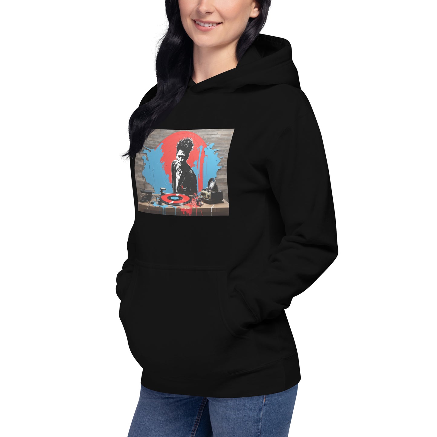 Mile High Blue and Red Splatter Hoodie