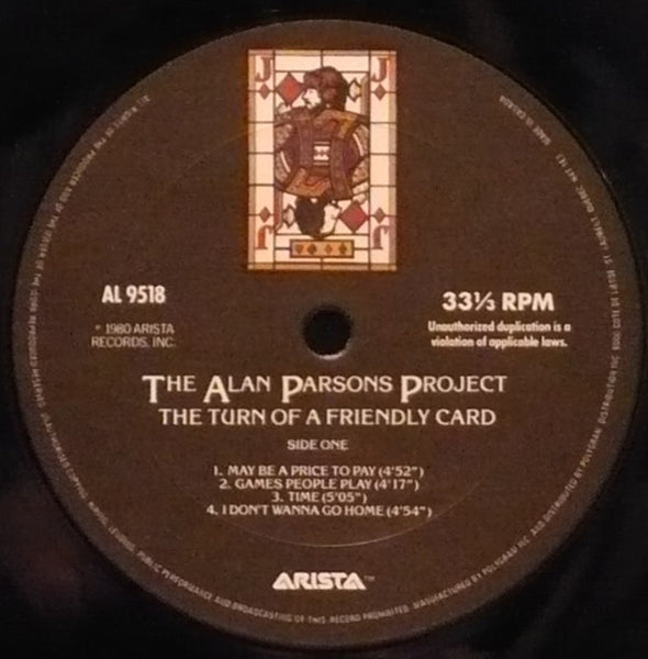 The Alan Parsons Project : The Turn Of A Friendly Card (LP, Album, CBS)
