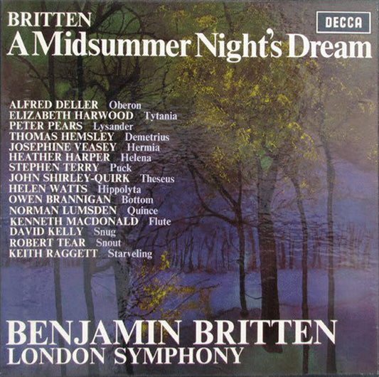 Benjamin Britten, The London Symphony Orchestra : A Midsummer Night's Dream (3xLP, RE + Box)