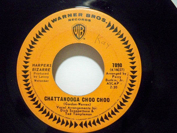 Harpers Bizarre : Chattanooga Choo Choo / Hey, You In The Crowd (7", Single)