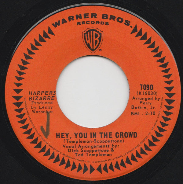 Harpers Bizarre : Chattanooga Choo Choo / Hey, You In The Crowd (7", Single)