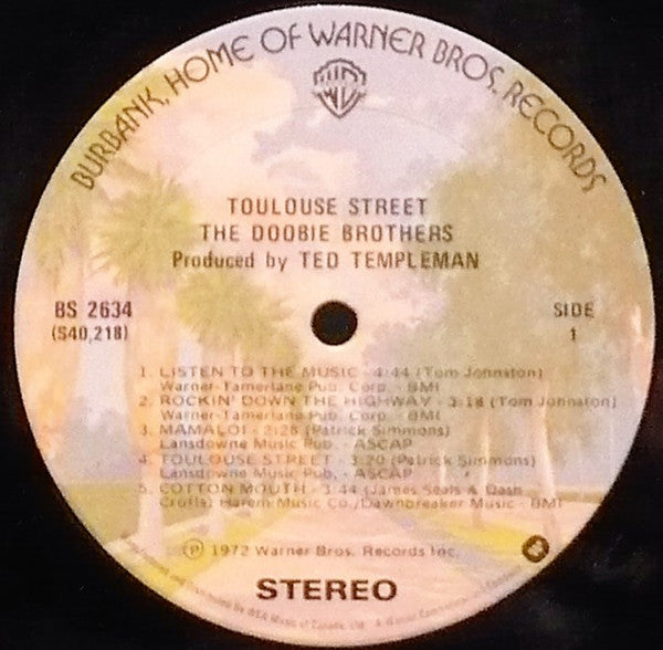 The Doobie Brothers : Toulouse Street (LP, Album, RE, Gat)