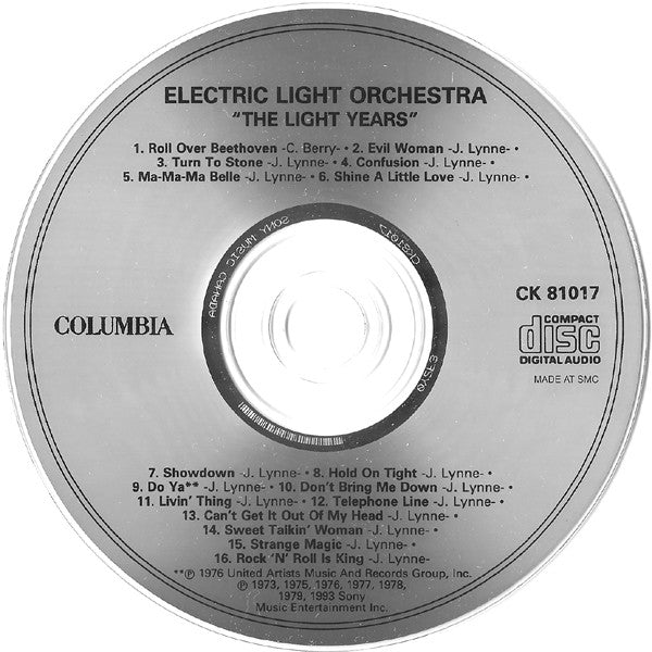 Electric Light Orchestra : The Light Years (CD, Comp)