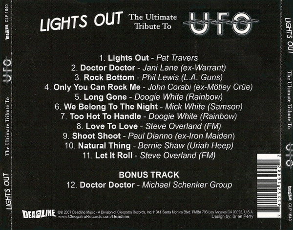 Buy Various : The Ultimate Tribute To UFO - Lights Out (CD, Comp