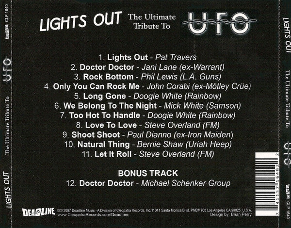 Various : The Ultimate Tribute To UFO - Lights Out (CD, Comp)