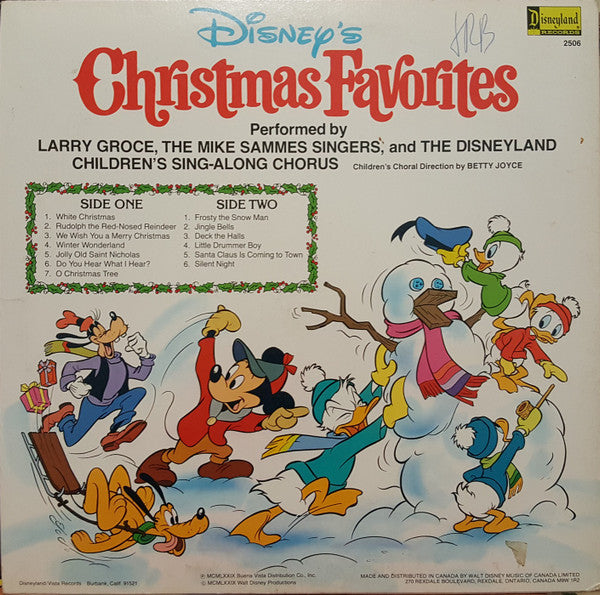 Buy Larry Groce, The Mike Sammes Singers* And The Disneyland Children's ...