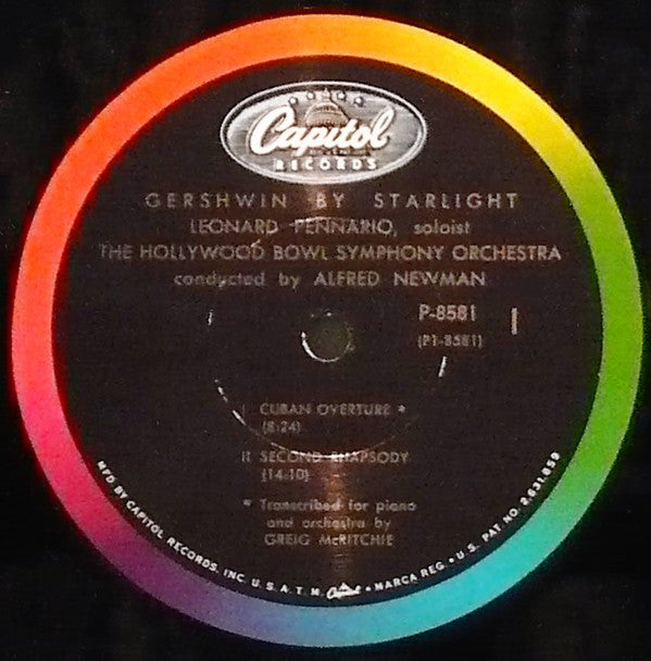 George Gershwin - Leonard Pennario, The Hollywood Bowl Symphony Orchestra Conducted By Alfred Newman : Gershwin By Starlight (LP, Mono)
