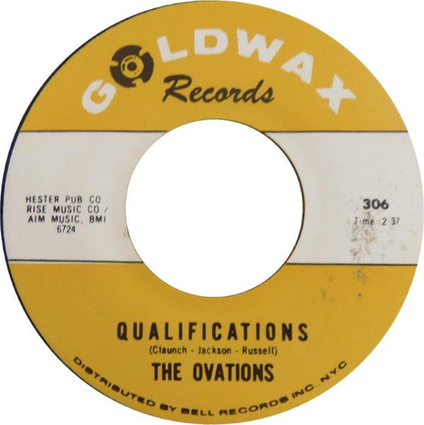 The Ovations : I Believe I'll Go Back Home / Qualifications (7", Single)