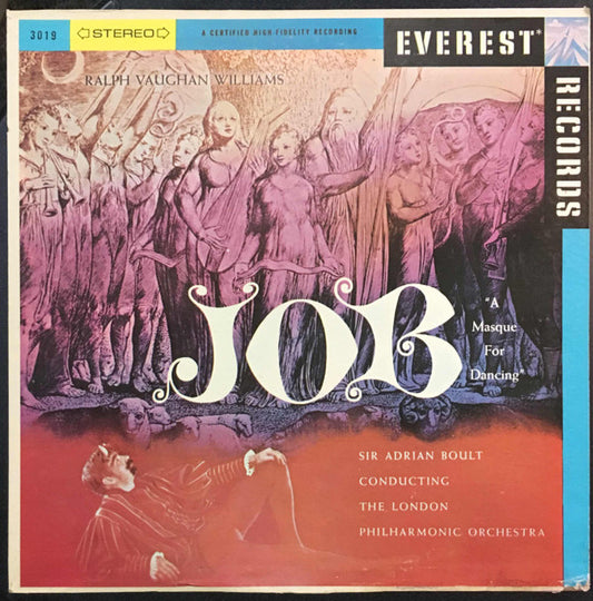 Ralph Vaughan Williams - Sir Adrian Boult, The London Philharmonic Orchestra : Job "A Masque For Dancing" (LP, RE)
