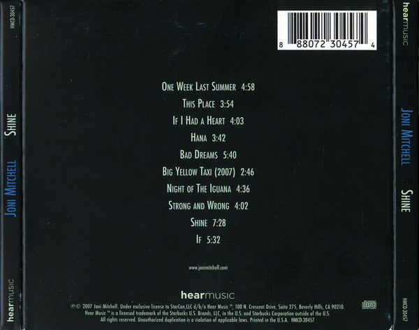 Joni Mitchell : Shine (CD, Album, Dig)