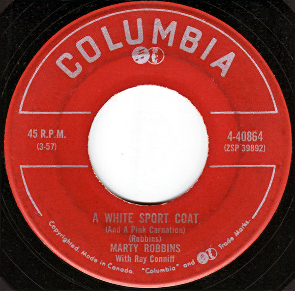 Marty Robbins With Ray Conniff : A White Sport Coat (And A Pink Carnation) (7")