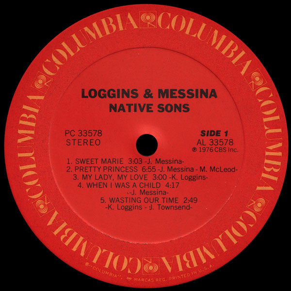 Loggins And Messina : Native Sons (LP, Album, Pit)