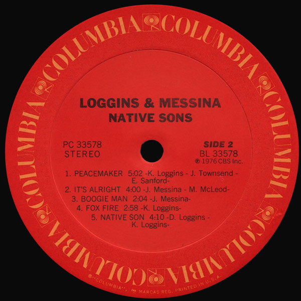 Loggins And Messina : Native Sons (LP, Album, Pit)