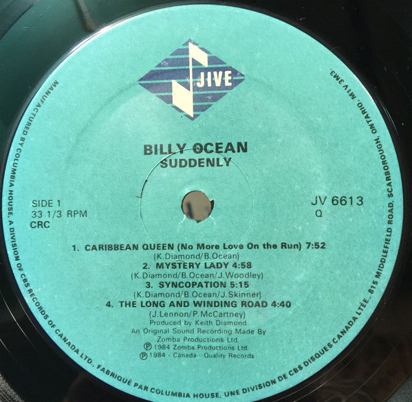 Billy Ocean : Suddenly (LP, Album, Club)