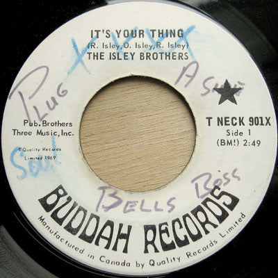 The Isley Brothers : It's Your Thing / Don't Give It Away (7", Single)