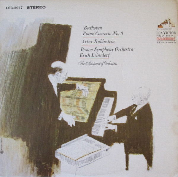 Arthur Rubinstein, Erich Leinsdorf : Beethoven Piano Concerto No. 3  (LP)
