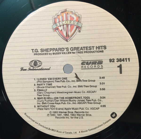 T.G. Sheppard : T.G. Sheppard's Greatest Hits (LP, Comp)