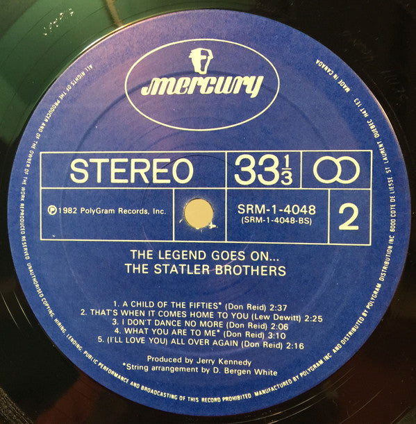 The Statler Bros.* : The Legend Goes On... (LP)