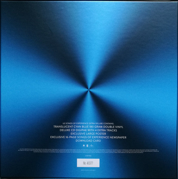 U2 : Songs Of Experience (Box, Dlx, Num + 2xLP, Album, Cya + CD, Album, Car)