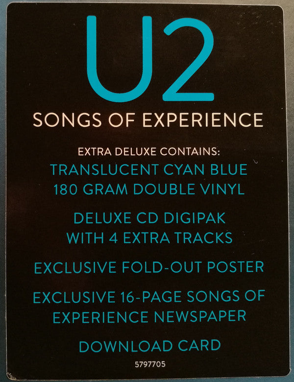 U2 - Songs Of Experience (Box, Dlx, Num + 2xLP, Album, Cya + CD, Album,  Car) (Very Good Plus (VG+))