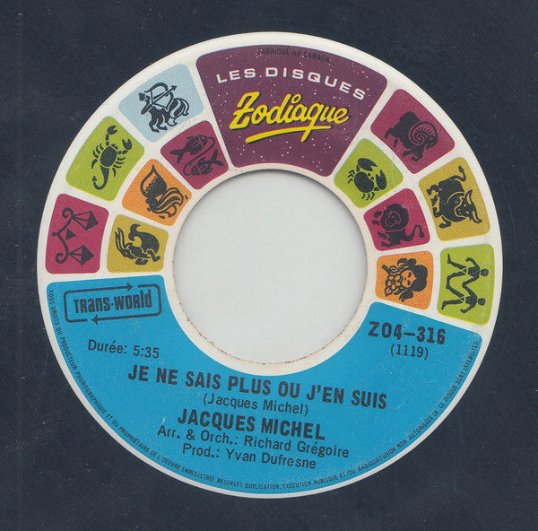 Jacques Michel : Chacun Son Refrain (7", Single)