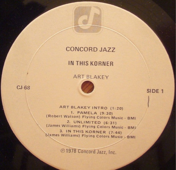 Art Blakey : In This Korner (LP, Album)