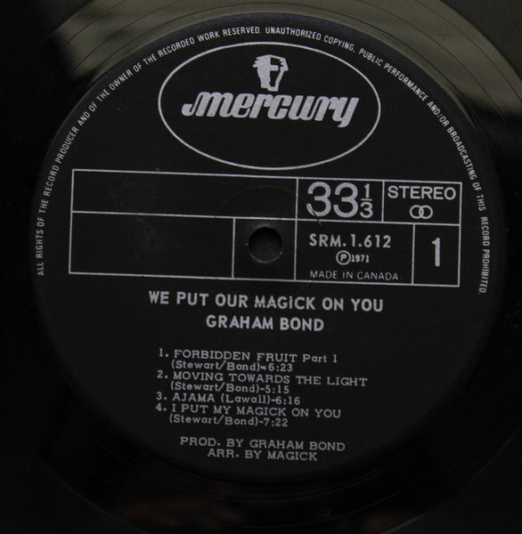Graham Bond With Magick : We Put Our Magick On You (LP, Album)