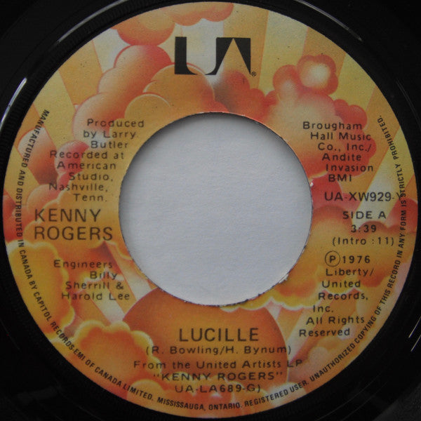 Kenny Rogers : Lucille  (7", Single)