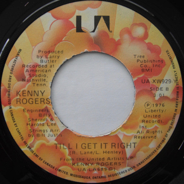 Kenny Rogers : Lucille  (7", Single)