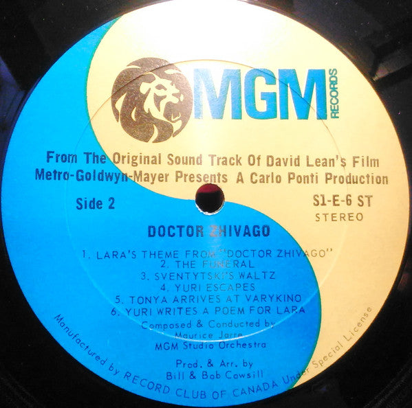 Maurice Jarre, MGM Studio Orchestra : Doctor Zhivago Original Soundtrack Album (LP, Club, RE)