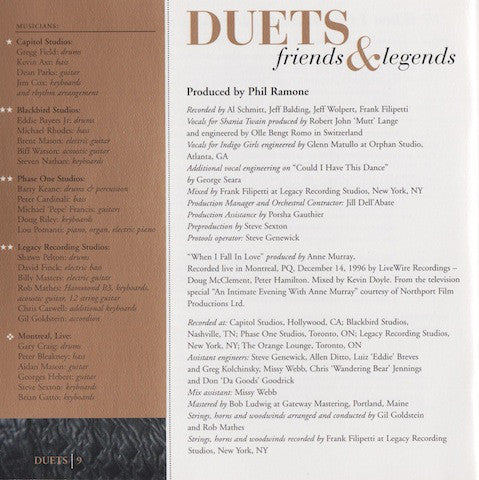 Anne Murray : Duets: Friends & Legends (CD, Album)