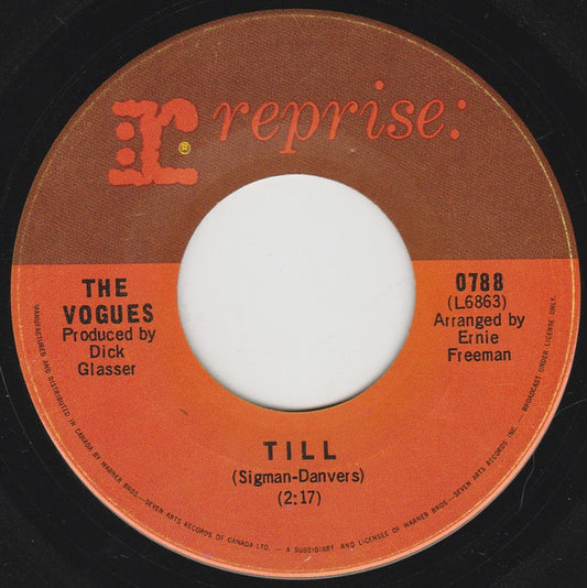The Vogues : Till (7", Single)