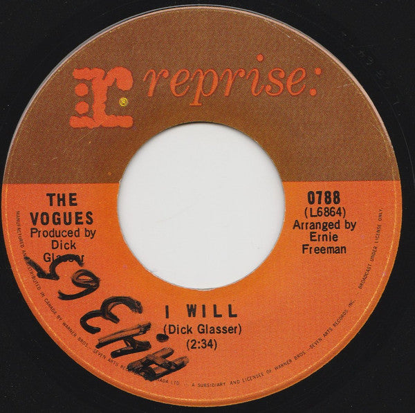 The Vogues : Till (7", Single)