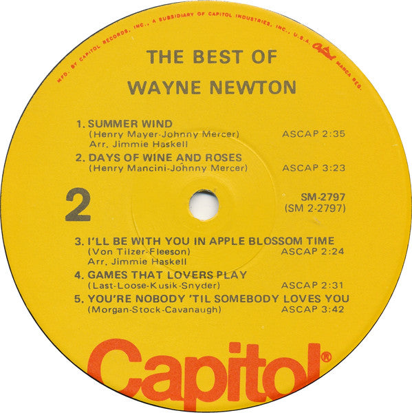 Wayne Newton : The Best Of Wayne Newton (LP, Comp, RE, Win)