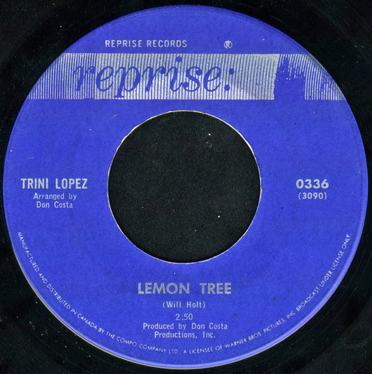 Trini Lopez : Lemon Tree (7", Single)