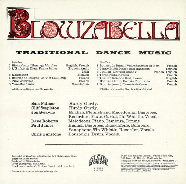 Blowzabella : Blowzabella (LP, Album)