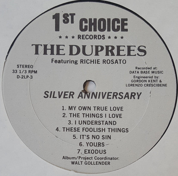 The Duprees : Silver Anniversary (2xLP, Comp)