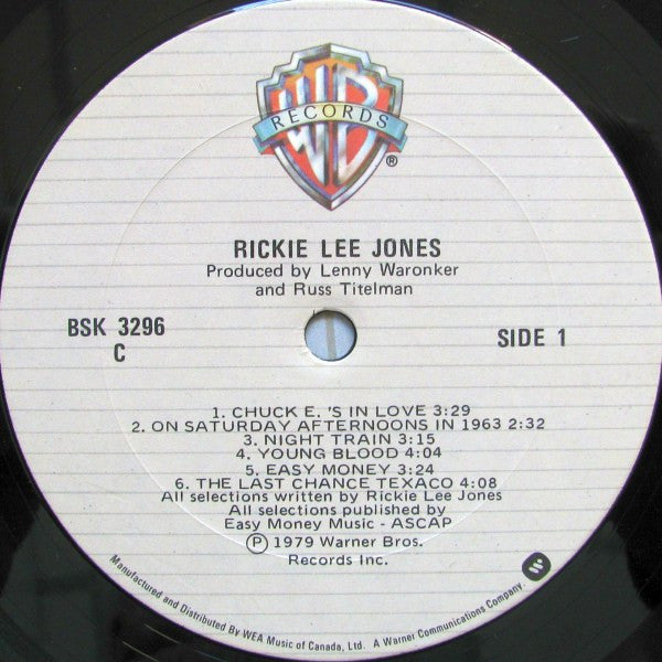 Rickie Lee Jones : Rickie Lee Jones (LP, Album, Don)