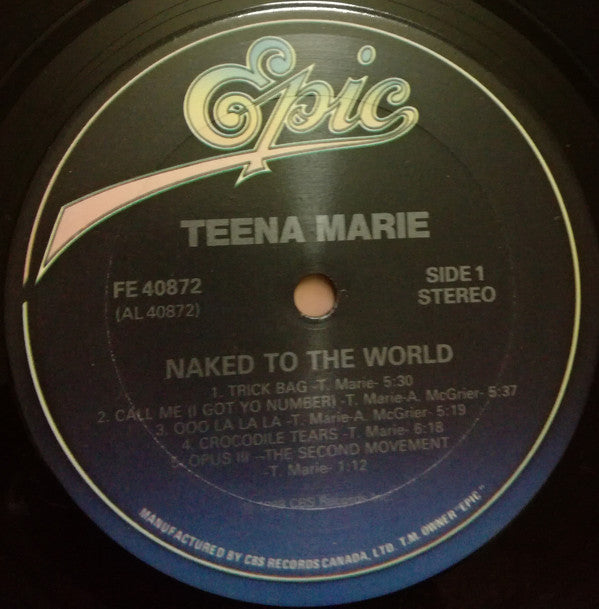 Teena Marie : Naked To The World (LP, Album)