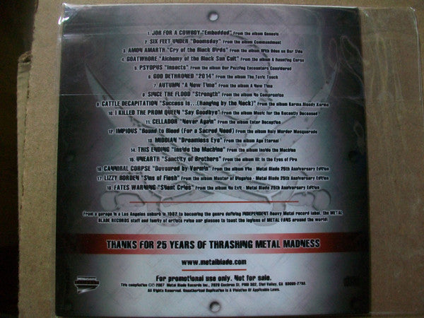 Various : Metal Blade Records Inc. 1982-2007 2007 Sampler (CD, Comp, Promo)