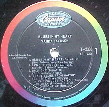 Wanda Jackson : Blues In My Heart (LP, Album, Mono)