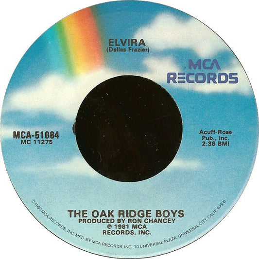 The Oak Ridge Boys : Elvira (7", Single, Glo)