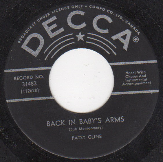 Patsy Cline : Sweet Dreams / Back In Baby's Arms (7", Single, Mono)