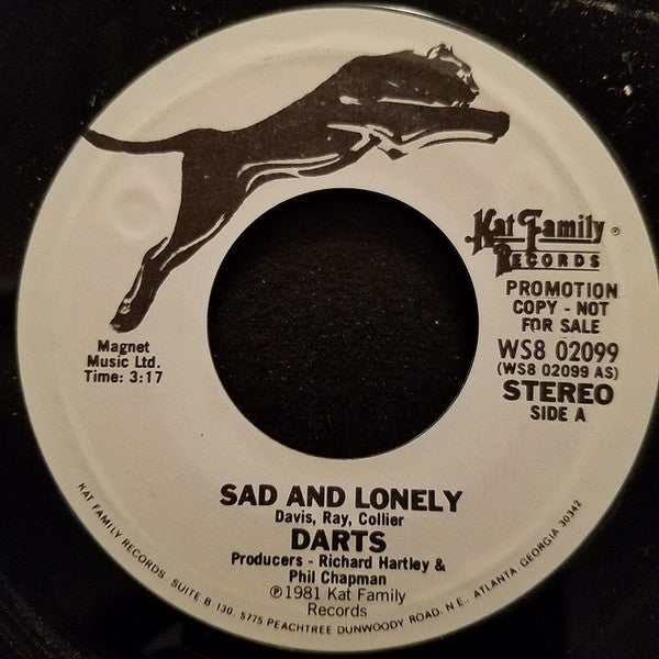 Darts : Sad And Lonely (7", Promo)